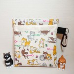 名入れ無料！ポケット付きマナーポーチ  いやいや柴犬