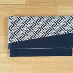 k様オーダー品☆こぎん刺しの袱紗 紺