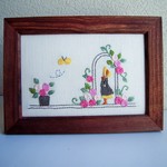 刺繍フレーム　ローズ＆スー