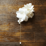 ear cuff  【 紫陽花と淡水パールのイヤーカフ 】