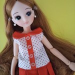♡リカちゃんレトロでドットなワンピース♡