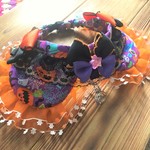 犬・猫の首輪　29～33　cocochanリボンチョーカー　ハロウィン・トリプルリボン