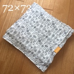 【訳あり】おくるみ  72×73 ガーゼ×パイル生地 花柄