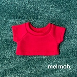 20cmぬいぐるみ用 無地Tシャツ 赤 kpopdoll