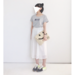 再販リニューアル　バーコードＴシャツ（グレー×ダークグレー）