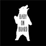 再販×2　くま　BABY ON BOARD ステッカー　車　ベイビーオンボード 080D