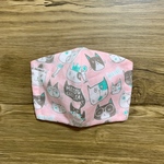 ねこフェイス柄大人立体ガーゼマスク★