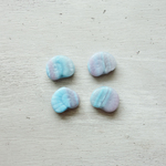チェコビーズ ヴィンテージ 巻貝(アンモナイト)のビーズ ブルーマーブル 17×13.5mm (2個)