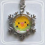 ❄️[シルバー]セキセイインコ🦜 キーホルダー