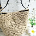 【送料込み】星キラリ🌟シェル編みショルダーバッグ