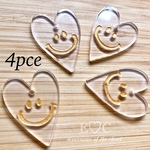 《4pce》ニコスマイル クリアハートチャーム