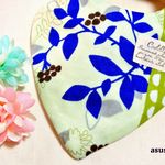 ガーゼスタイ 北欧風 葉っぱ