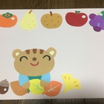 ☆壁面飾り 掲示板飾り☆秋の掲示板 食育 果物 どんぐり りす 落ち葉 幼稚園保育園施設病院