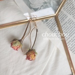 ♥400いいね！本物の薔薇のドライフラワーピアス