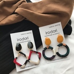 レトロ柄フープピアス