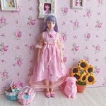 [限定刺繍ワンピース洋服] リカちゃんジェニーちゃんブライスmomoko初代リカちゃん1/6人形ドール用服blythe
