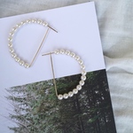 パール ハーフムーン ゴールド ピアス/イヤリング