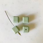 Matte Green Cubic Beads