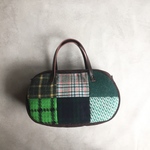 そらまめバッグ(wool patch - green tone - )