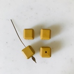 Matte Ocher Cubic Beads