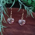 【送料無料】再販*ピンク系ハートピアス