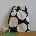 [再販・受注] コップ袋 (23×17) ☆ モノトーン 変形 ドット