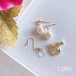 一粒淡水パールピアス(イヤリング)/サージカルステンレス nonoacs