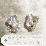 天然バロックパールピアス「COLLAGE」