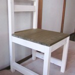 ハンドメイド 木製チェア 幅40cm UN/W 完成品