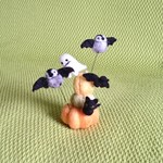 ハロウィン コウモリbabyペンギン 羊毛フェルト