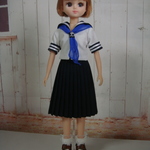 22cmドール用セーラー服（スカート）