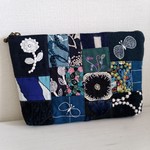 <<現品>>ミナペルホネン*パッチ*choucho*skyful*ポーチsize中