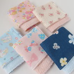 16×16　5枚セット　Wガーゼハンカチ　リボン＆ユニコーン