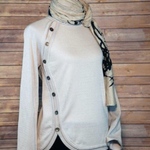【即納】Sweater :7 side buttons (Dove L)