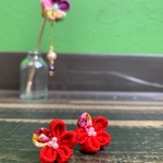 ちりめん細工 お花ピアス