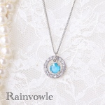 【全32色】スワロフスキー&イニシャルネックレス