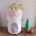 円柱おうち巾着＊キイロバード