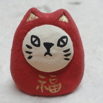 ミニ福猫だるま（B）