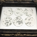 送料無料／銀箔入り円穴あり  3cm ✖️6pcs      A411番