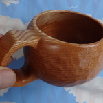 dysonwanwan 様受注作品　欅の一木彫りコーヒーカップ