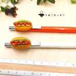 ミニチュア　ホットドッグ　シャープペンシル　ミニチュアパン