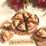 【ミニチュア】カボチャとチョコのミニタルト