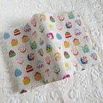 がま口柄のブックカバー(文庫本size)ゴムバンド付き
