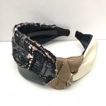 LINTON TWEED上品2ブロック♡サイドリボンカチューシャ♡幅広