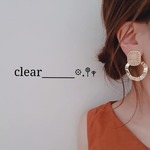 べっ甲ピアス☺︎秋冬アクセ♡秋カラー☺︎2way仕様ピアス