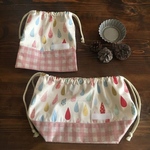 【オーダー品】コップ袋、お弁当袋&ナフキンセット