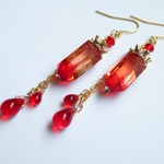 blood stone＆blood drop  ピアスorイヤリング