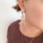 sale!!! 星ビジュー×ビーズタッセルのゴージャスイヤリング/ピアス