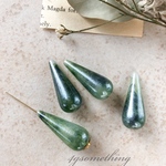 【再販♪】ヴィンテージ ビーズ vintage beads ロングドロップ パールカモフラ  11×30mm 4個入り