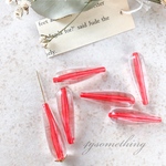 ィンテージ ビーズ vintage beads ロングドロップ レッドコア 4個入り